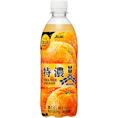 【10%OFF】【対象者限定】アサヒ飲料 三ツ矢 特濃オレンジスカッシュ 500ml×24本 送料込1,781円(74.2円/本)