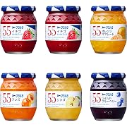 アヲハタ55 ジャム アソート セット 全5種セット(イチゴ×2・オレンジママレード・ワイルドブルーベリー・リンゴ・アンズ) 250g ×6個入り