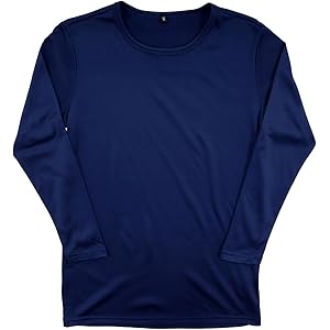 【50%OFF】【431円】 Airin メンズ 厚地 ストレッチ素材 裏起毛 丸首 長袖シャツ