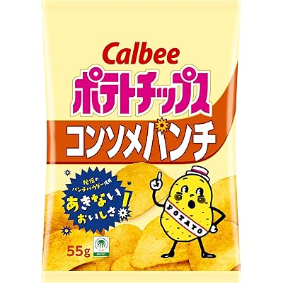 【12%OFF】カルビー ポテトチップス コンソメパンチ 55g×16袋 税込1,513円(94.6円/袋) プライム会員送料無料