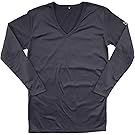 DISCUS ATHLETIC メンズ スムス裏起毛 長袖V首シャツ