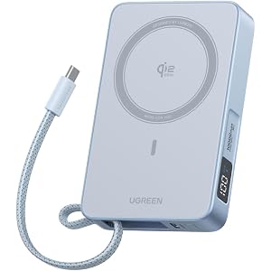 【プライム感謝祭】【37%OFF+20%OFF】【4,792円】 UGREEN MagFlow 2in1 25W Qi2 magsafe対応 10000mAh モバイルバッテリー 【送料無料】