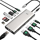 【プライムデー】【40%OFF+20%OFF+ポイント3%】【実質3,996円】 Minthouz 12in1 HDMI+2*DP 8K/4K@144Hz 3画面出力 USBドッキングステーション 【送料無料】