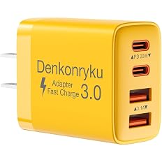 【本日最終日】【スマイルSale】【650円】 Denkoryoku 合計40W USB-C×2 USB-A×2 GaN搭載 4台同時充電 急速充電器