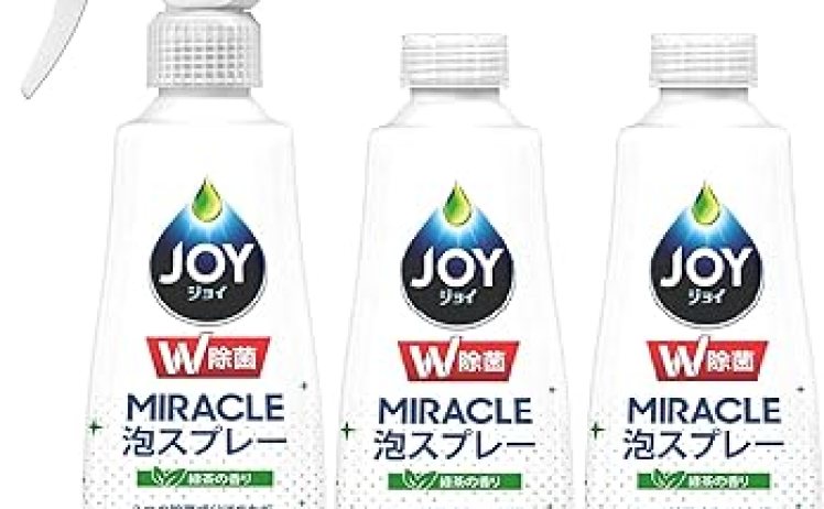 【1,039円】ジョイ W除菌 ミラクル泡スプレー 食器用洗剤 本体275mL + つけかえ用2個