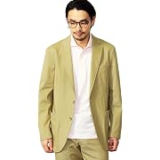 【ポイント20%還元】EDWIN(エドウィン)デニムテーラードジャケット カーキ Lサイズ