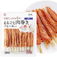 【40%OFF】【918円】 アイリスオーヤマ ペット用 まるごと肉巻きジャーキーガム 11本