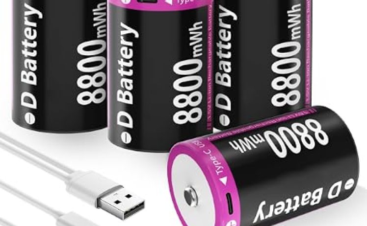 【2,999円】単1形 リチウム充電式電池 4本セット