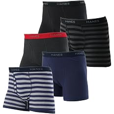 【プライム感謝祭】【40%OFF】【1,513円（定期便1,362円）】 Hanes 抗菌防臭 前開き ボクサーパンツ 5枚組