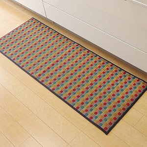 【70%OFF】【1,795円】 イケヒコ い草 ドット柄 キッチンマット 約43×240cm
