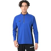 new balance(ニューバランス)ストレッチニットハーフジップトップ メンズ コバルト Lサイズ