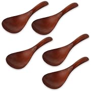 J-kitchens 木製 漆塗り 取り分け レンゲ ５本 セット 17×5.8cm