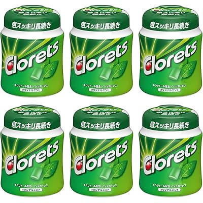 モンデリーズ クロレッツXP オリジナルミントボトル 140g×6個 送料込2,339円(390.0円/個)ほか