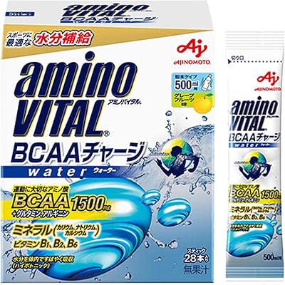 【5%OFF】アミノバイタル BCAAチャージウォーター グレープフルーツ味 28本入り 送料込1,445円(おトク便3種で1,373円・49.0円/本)ほか
