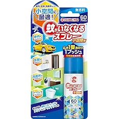【66%OFF+20%OFF】【502円】 金鳥 蚊がいなくなるスプレー 小空間用 車・テント・トイレに 無香料 60回分