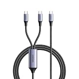 【20%OFF！】UGREEN USB C 二股ケーブル 2-in-1 充電ケーブル 100W PD3.0急速充電 1.5mが1,971円