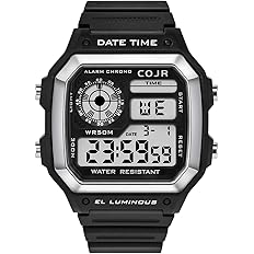【66%OFF】【1,679円】 COJR 多機能 5気圧防水 デジタル腕時計