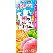【10%OFF】カゴメ 朝のフルーツこれ一本 200ml紙パック×24本