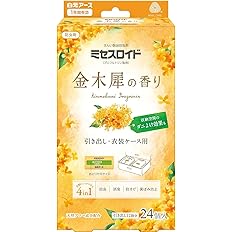 【56%OFF】【636円】 白元アース ミセスロイド 衣類防虫剤 引き出し・衣装ケース用 1年間有効 金木犀の香り 24個入