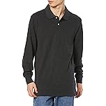 【値下げ】【922円】 Amazon Essentials メンズ コットン100% コットンピケ スリムフィット 長袖 ポロシャツ