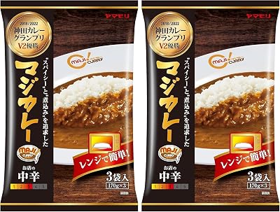 【45%OFF】【合計1kg強】ヤマモリ 神田カレーグランプリ マジカレー お店の中辛 170g 3袋入(510g)×2個 送料込633円(おトク便3種で580円・96.7円/袋)