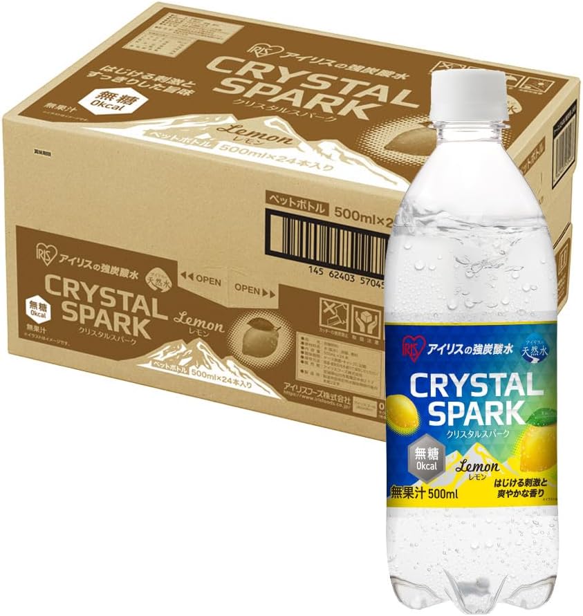 【42%OFF】【1,197円】 アイリスオーヤマ 強炭酸水 CRYSTAL SPARK レモン 500ml×24本