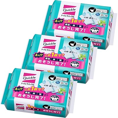 【15%OFF】花王トイレクイックル つめかえ用 ジャンボパック 20枚×3個 送料込682円(おトク便3種で644円・214.7円/個)