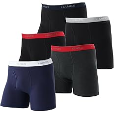 【40%OFF】【1,515円（定期便1,364円）】 Hanes 抗菌防臭 前開き ボクサーパンツ 5枚組