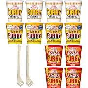 カップヌードル カレー3種食べ比べ (カレ-・欧風チーズ・スパイスショック) カプヌ専用フォーク 2本付