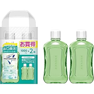 【15%OFF】【透明感ある息続く】モンダミン クリアミント 1000ml×2本 送料込895円(おトク便3種で845円)