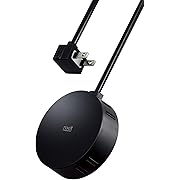 エレコム 電源タップ 見せるインテリア roo’t(ルオット) 丸型 4個口 1.5m ブラック