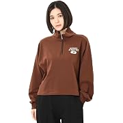 【5%OFF】new balance(ニューバランス) ハーフジップスウェット レディース リッチオーク Lサイズ
