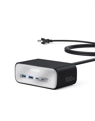 【値下がり・デスクがスッキリ】Anker Charging Station (7-in-1, 100W) 送料込4,995円【背面にもAC差込口】