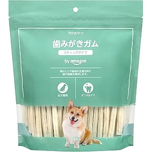 【65%OFF】【613円（定期便438円）】 by Amazon 犬のおやつ 歯みがきガム スティックタイプ 110本