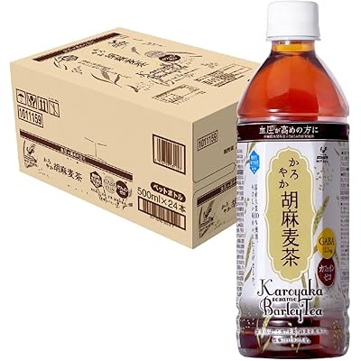 【16%OFF】【血圧高めの方に】神戸居留地 かろやか 胡麻麦茶 500ml×24本 送料込1,502円(62.6円/本)【機能性表示食品】