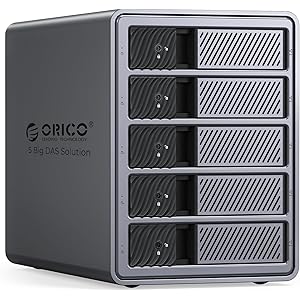 【7,680円OFF】【16,319円】 ORICO 3.5インチ 冷却ファン付き アルミ合金 プッシュプル取り付け 22TB×5 USB 3.0 HDDケース  【送料無料】