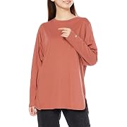【10%OFF】EDWIN(エドウィン)バックスリット ロングスリーブTシャツ レディース ピンク Free Size