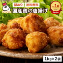 訳あり ギガ盛！国産鶏の唐揚げ2kg （1kg×2袋）