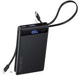 【Type-C/Lightningケーブル内蔵】MARSNET 16ｍｍ薄型 10,000mAhモバイルバッテリー LCDディスプレイ残量表示 22.5W出力モデルが799円