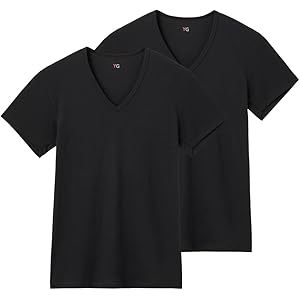 グンゼ YG メンズ 綿100% VネックTシャツ 2枚組