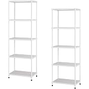 エイアイテック スチールラック メッシュ 幅60.8cm 奥行35.8cm 高さ180cm ホワイト EPR-6018WH WH | AITECH 2個セット