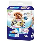 アイリスオーヤマ ペットシーツ 厚型 超吸収 抗菌 消臭 小型犬 12時間交換不要 レギュラー 88枚入が1,154円