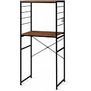 【ポイント7%還元】J-kitchens ごみ箱上ラック 棚 ブラウン W640×D450×H1400mm