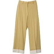 COEL(コエル) コットンリネンロールアップパンツ レディース イエロー サイズ: 38