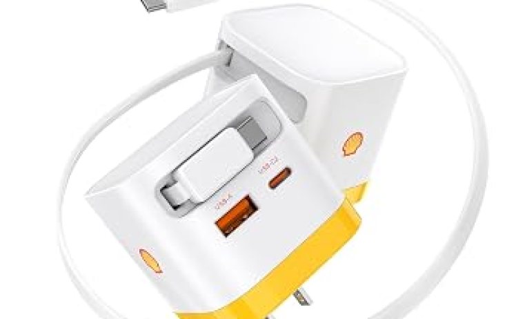 【1,439円】Shell USB充電器 65W ケーブル内蔵 PPS対応