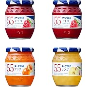 アヲハタ55 ジャム アソート 3種セット(イチゴ×2・リンゴ・アンズ) 250g ×4個入り