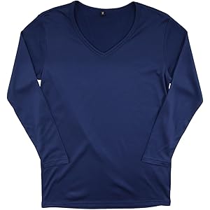 【46%OFF】【461円】 Airin メンズ 裏起毛 ストレッチ素材 厚地 V首 長袖インナー