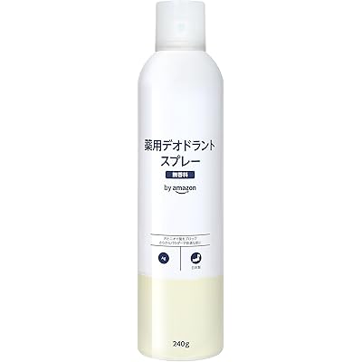 【15%OFF】by Amazon 薬用デオドラントスプレー 無香料 240g 送料込580円(おトク便3種で548円)