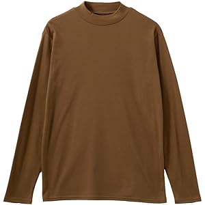 【65%OFF】【451円】 NAVY メンズ スムースモックネック ソフトタッチ 長袖Tシャツ