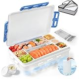 【50%OFF！】Rushgoon 保冷剤付きスナックルボックスコンテナ － 分割サービングトレイ 断熱バッグ付きが2,999円送料無料